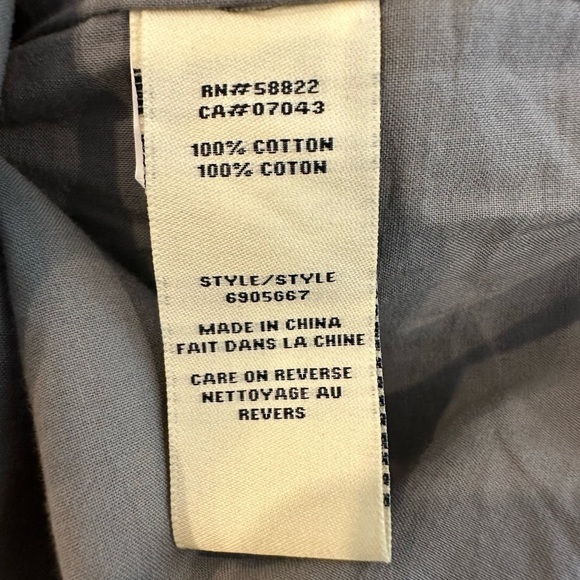 Max Studio XS Shift Dress Grey Patterned V Neck Collared Button NWOT - Picture 9 of 10